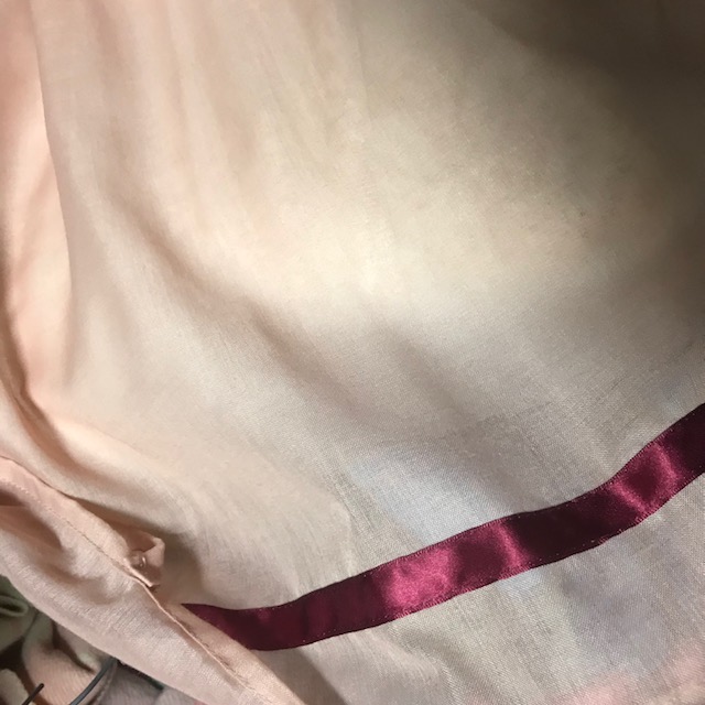 CURTAIN, Pair Pink Nude Sheer w Ties